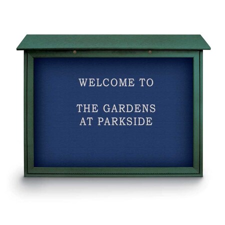 United Visual Products Indoor Enclosed Combo Board, 48"x36", White Frame/Green & Surf UVCB4836W-GREEN-SURF